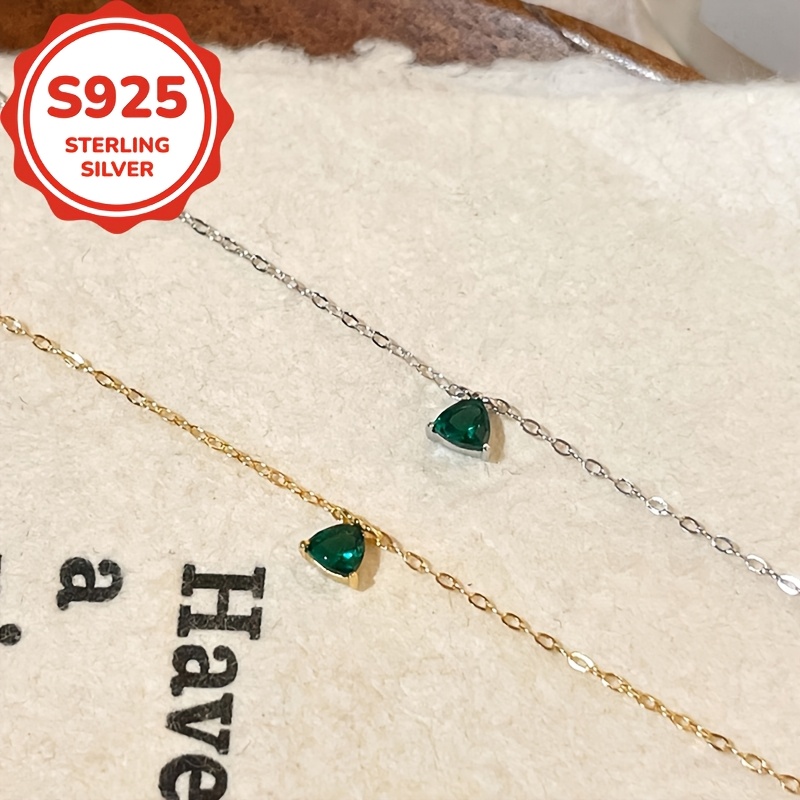 Delicate Teardrop Pendant Thin Chain Necklace, Elegant Gift